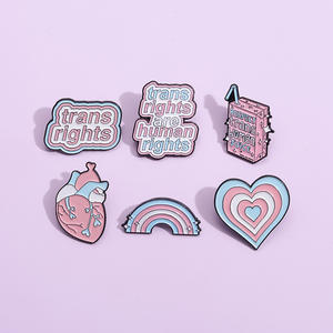 Groothandel Trans Rechten Zijn Mensenrechten Broche Lgbt Pride Regenboog Transgender Custom Revers Emaille Pin - Product Image 3