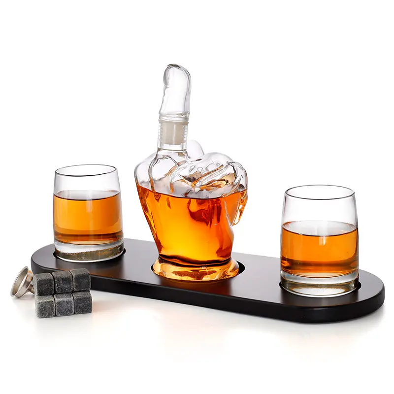 Interesting products from china 1000ml AK 47 Luxury Large Middle Finger barigelli olive oil decanter