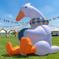 Modèle géant gonflable de canard blanc publicitaire, ballon animal gonflable, décoration de cygne gonflable pour événement
