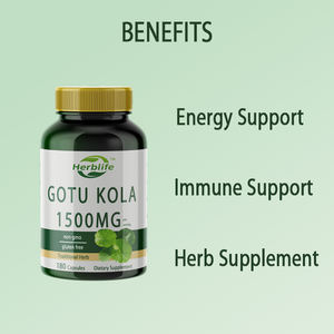 Cápsulas de Gotu Kola 1500mg, Venta Caliente OEM/ODM |   180 unidades |   Sin OMG, Sin Gluten |   Extracto de Hierbas Tradicionales, Apoyo Inmunológico - Product Image 3