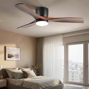 52 Inch 3 Blades LED Ceiling Fan Light Quiet DC Motor Household Living Room <b>Smart</b> Cooling Fan With Light - Product Image 4