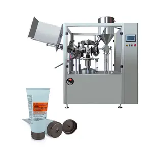 Automatic tube filling and sealing machine lip gloss balm glue gel filling soft tubes sealing machine heat or ultrasonic seal