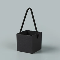 Boîte cadeau en papier kraft imperméable avec poignées découpées sur mesure, boîte d'emballage pour mini-plantes en pot, pour plantes succulentes et fleurs
