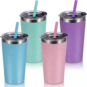 2023 gros gobelet en acier inoxydable pour <span class=keywords><strong>enfant</strong></span> 12OZ tasse de voyage isolée sous vide à double paroi pour lait chaud ou boissons - Product Image 1