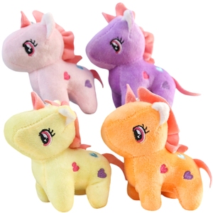 Lindo Llavero de Peluche de Unicornio Rosa, <span class=keywords><strong>Mini</strong></span> Muñeco de <span class=keywords><strong>Pony</strong></span> de Pie con Bordado de Corazón, Colgante Esponjoso para Bolsa, Regalo para Niñas - Product Image 5