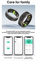 Anillo Inteligente Impermeable con Monitor de Actividad Física, Cambio de Video, Compatible con IOS y Android, Anillo de Salud para Hombres y Mujeres