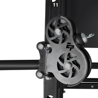 Smith Machine Multipurpose Power Cage Squat Rack pour Système d'Entraînement à Domicile avec Barre de Traction et Station Landmine