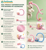 Juguete de Peluche para Perro con Forma de Elefante, 66 cm, Juguete Interactivo para Jalar, Pelaje Largo y Suave para Perros Pequeños/Medianos, Uso Diario, Venta al Por Mayor OEM
