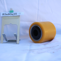 Vente directe d'usine, roue de charge en polyuréthane 85X80X25 avec bagues en plastique pour chariot élévateur électrique Linde