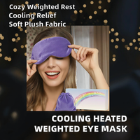 Masque oculaire réutilisable chaud et froid avec sangle élastique pour dormir, violet