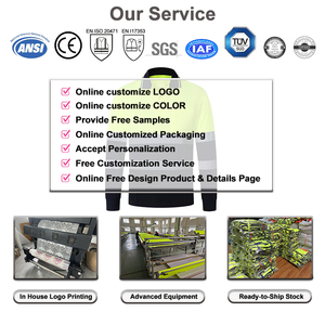 Áo Polo phản quang màu xanh lá cây chất lượng cao, tay dài, an toàn, dành cho công việc, bán buôn Yolite Trung Quốc, in logo tùy chỉnh - Product Image 4