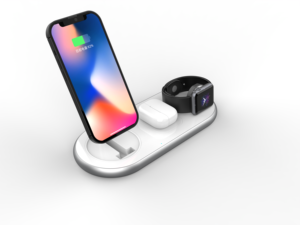 Dropshipping nuevo producto Ideas 2025 logotipo personalizado <span class=keywords><strong>3</strong></span> en 1 cargador inalámbrico para iPhone 15 Cargador rápido para reloj para Airpods Station - Product Image 3