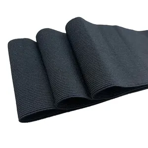 Elástico preto liso de fábrica 75mm, malha elástica malha elástica stretch para costura