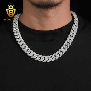 Promo <span class=keywords><strong>Fashion</strong></span> Rantai Cuban 15mm Perak 925 Berlapis Moissanite Perhiasan Mewah VVS Moissanite Gaya HipHop Lolos Tes Berlian dengan GRA - Product Image 6