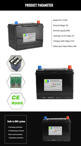 Batería de Litio de Ciclo Profundo 12v Lifepo4 60ah 100ah 200ah Plástico CE OEM Li-ion Óxido de Litio Cobalto <span class=keywords><strong>181</strong></span>*176*76 Mm 2500 Ciclos - Product Image 4