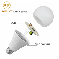 Ampoules LED à prix réduit, 5W-20W, culot E27/B22, personnalisables, CRI élevé >80, température de couleur 3000-10000K, télécommande