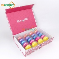 Boîte en carton rigide pliable de luxe personnalisée pour desserts, avec couvercle à fermeture magnétique, élégante boîte cadeau pour macarons et biscuits, emballage magnétique