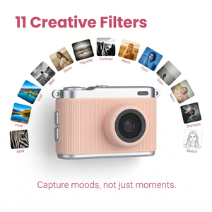 Cámara de Vlogging para Niños, 64MP, 2.5K Full HD, Cámara Digital de Bolsillo, Cámara de Fotos Instantánea Compacta con 11 Filtros, Cámara para Selfies con Función de <span class=keywords><strong>Lapse</strong></span> de Tiempo y Movimiento Lento - Product Image 5