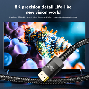 Câble HDMI 2.1 ultra fin 8K 48 Gbps OD 5,0 mm en nylon tressé plaqué or cuivre nu 8K60Hz 4K120Hz EARC HDR pour ordinateur portable, téléviseur, moniteur - Product Image 3