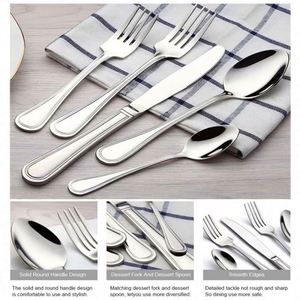 Wholesale Customized logo 9 Pcs Hotel <b>Restaurant</b> Silverware Knife Fork Spoon <b>Set</b> Metal Flatware <b>Set</b> Stainless Steel Cutlery <b>Set</b> - Product Image 2