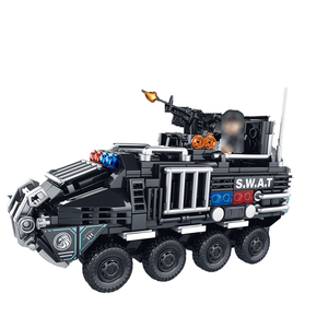 8in1 ville Swat <span class=keywords><strong>Police</strong></span> hélicoptère enfant <span class=keywords><strong>Police</strong></span> voiture jouet avion Jeep transporteur rue véhicules armure camion bloc de construction Kit - Product Image 3