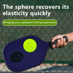 Balle d'entraînement de pickleball en PE à 48 trous, 74 mm, 26 g, vert néon, durable, <span class=keywords><strong>pour</strong></span> entraînement en plein air, club, entraînement, accessoire de récréation - Product Image 3