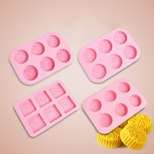 Molde de Silicona Rectangular de 6 Cavidades con Forma de Flor para Cupcakes, Donuts y Panecillos Pequeños (25x16x2 CM) - Marca Cathylin - Product Image 2