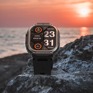 流行的带摄像头的智能手表DM63可穿戴设备健身跟踪器触摸屏全球定位系统录音机手表连接2023 - Product Image 1