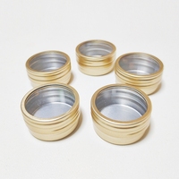 10ml 32*18mm Mini rose métal aluminium pot boîte de conserve boîte avec fenêtre transparente pour perle clou puissance paillettes