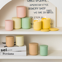 Boîte cadeau avec logo personnalisé, bougie aromatique en céramique haut de gamme, décoration intérieure artisanale, pot à bougie en céramique, récipient