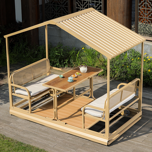 美琪小雅4人乗りスチール製モダン屋外スイングロッキングチェア-防水、耐久性、環境に優しく、持ち運び可能 - Product Image 6