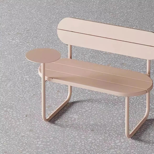 Banco al aire libre <span class=keywords><strong>de</strong></span> Ambiente <span class=keywords><strong>de</strong></span> alto nivel personalizable <span class=keywords><strong>para</strong></span> patio terraza Parque café té <span class=keywords><strong>de</strong></span> la leche tienda centro comercial cuadrado - Product Image 2