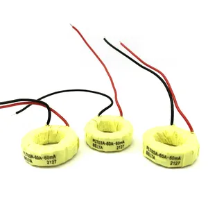 60A/60mA Electronic with Lead Wire UL1007 Black & Red Wire PLT03 Current Transformer