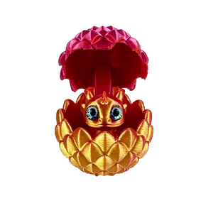 Produit transfrontalier à succès : Ensemble de figurines de dragon mignonnes en impression 3D, comprenant un œuf de dragon en résine, ornements de bureau et jouet cadeau - Product Image 1