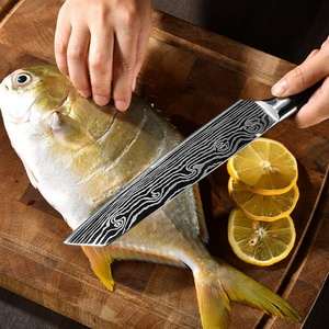 10 Pieces Damascus Steel Kitchen <b>Knife</b> Set With Pure Leather Sheath Including Chef Cleaver <b>Bread</b> Steak Fruit <b>Knife</b> - Product Image 4