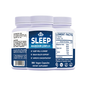 Cápsulas de Extracto Herbal de Magnesio OEM para la Salud del Sueño y la Memoria en Adultos, con Concentración Vegetariana, 300 Unidades - Product Image 1