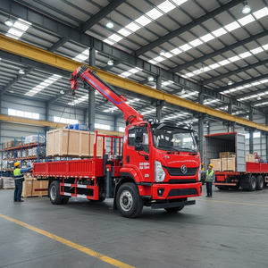 משאית LUGONG 4x2 6x4 עם מנוף רכוב 7 טון 8 טון 10 טון 12 טון מנוף טלסקופי הידראולי - Product Image 2