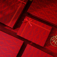 Boîte cadeau de Noël en carton rigide recyclable imprimée sur mesure, boîte en papier festive, design arbre de Noël, pour les fêtes