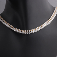 Chaîne de tennis de luxe 14K remplie d'or 3mm avec 4 griffes réglage Zircon ovale clair pour bricolage femmes collier Bracelet fabrication de bijoux