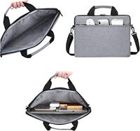 Tas Laptop Bisnis Kustom, Tas Komputer Pelindung, Tas Laptop Poliester dengan Tali Bahu dan Kantong Depan