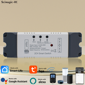 2CH tuya wifi không dây thông minh chuyển đổi mô-đun 433 điều khiển từ xa nhà thông minh nhà để xe phổ từ xa tiếp sức Alexa Google nhà - Product Image 1
