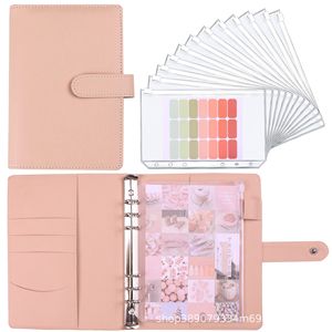 Carnet de budget en cuir PU A6 avec fermeture éclair, 50 feuilles, couleur macaron, idéal pour les achats transfrontaliers et comme cadeau - Product Image 5