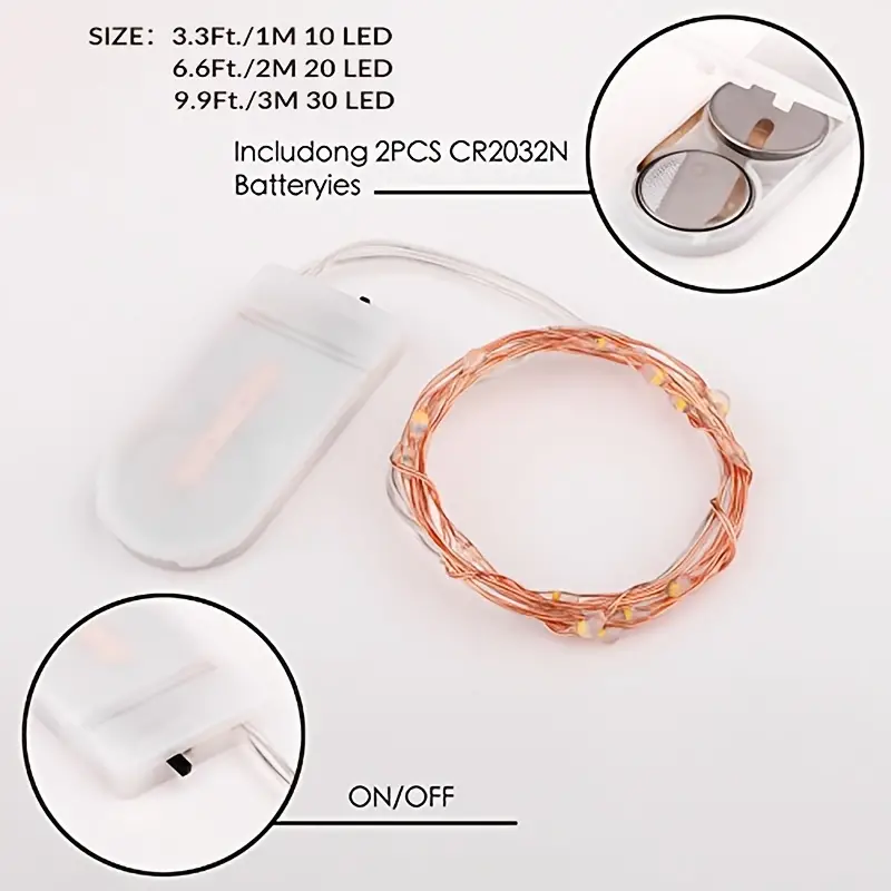 Wholesale 2032 Series Fairy Lights - Blue Label - 1m 2m 3m LED Night Lights