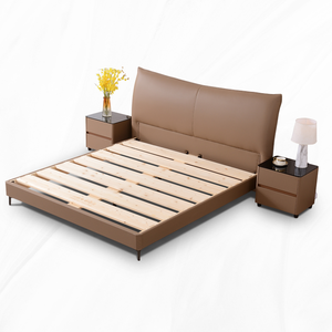 <span class=keywords><strong>Letto</strong></span> Matrimoniale in Pelle Minimalista Italiano Nuovo Design Moderno Semplice <span class=keywords><strong>per</strong></span> Appartamento Lusso Leggero Atmosferico con Contenitore - Product Image 2