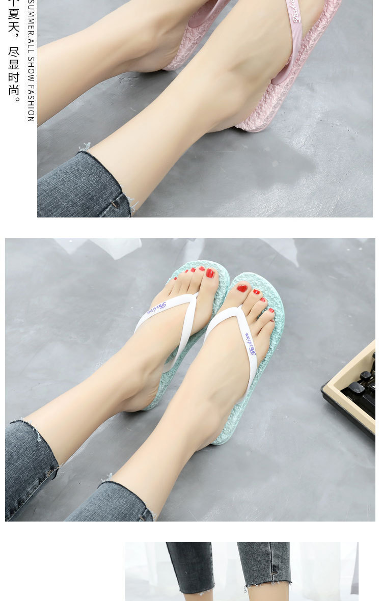 Girls Flower Flip Flops EVA Massage Slippers Sandals for Women Summer Beach Shoes