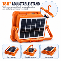 Lampe solaire LED blanche portable pour le camping en extérieur, étanche IP65, boîtier en ABS, batterie au lithium intégrée, certifiée CE, utilisation en jardin