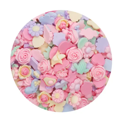 3d Charms Cartoon Star Pink Cute Resin Charms Factory Direct Sale phone Decorations multi kinds