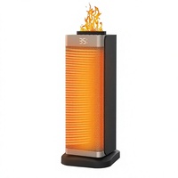 Chauffage Électrique Vertical Transfrontalier pour la Maison, Chauffage Rapide, Simulation de Flamme, Humidificateur, 1500-2000W