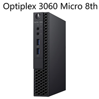 Mini-ordinateur de bureau Barebone Tiny Optiplex 3060 8e génération, propre, sans rayures, grade A, testé et fonctionnel