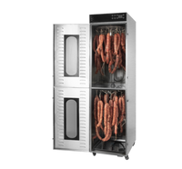 Séchoir à saucisses rotatif à 2 niveaux en acier inoxydable à usage commercial, machine de séchage suspendue, déshydrateur alimentaire